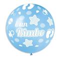 PALLONCINI IN LATTICE REGALO NEL PALLONE BABY BOY 45CM 25PZ (903973)